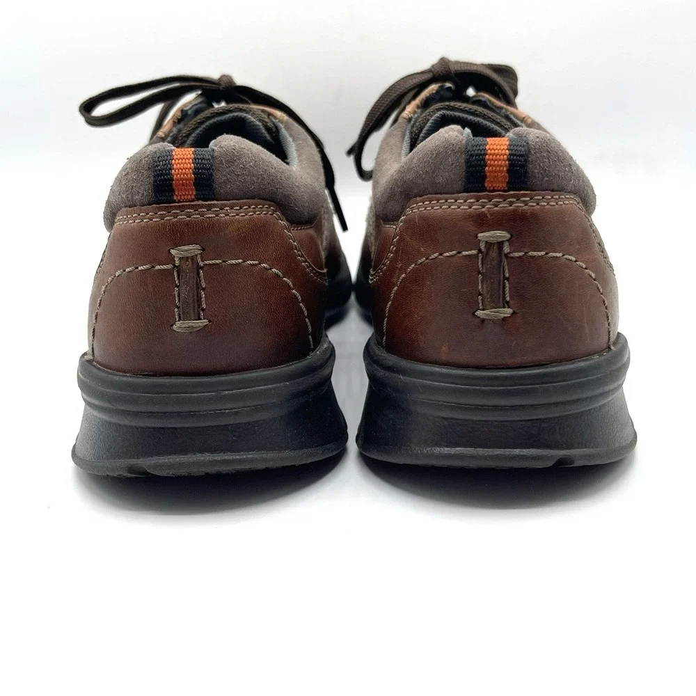 Clarks Bradley Vibe Moc Toe Casual Shoe Men 10 Brown Leather Comfort‎